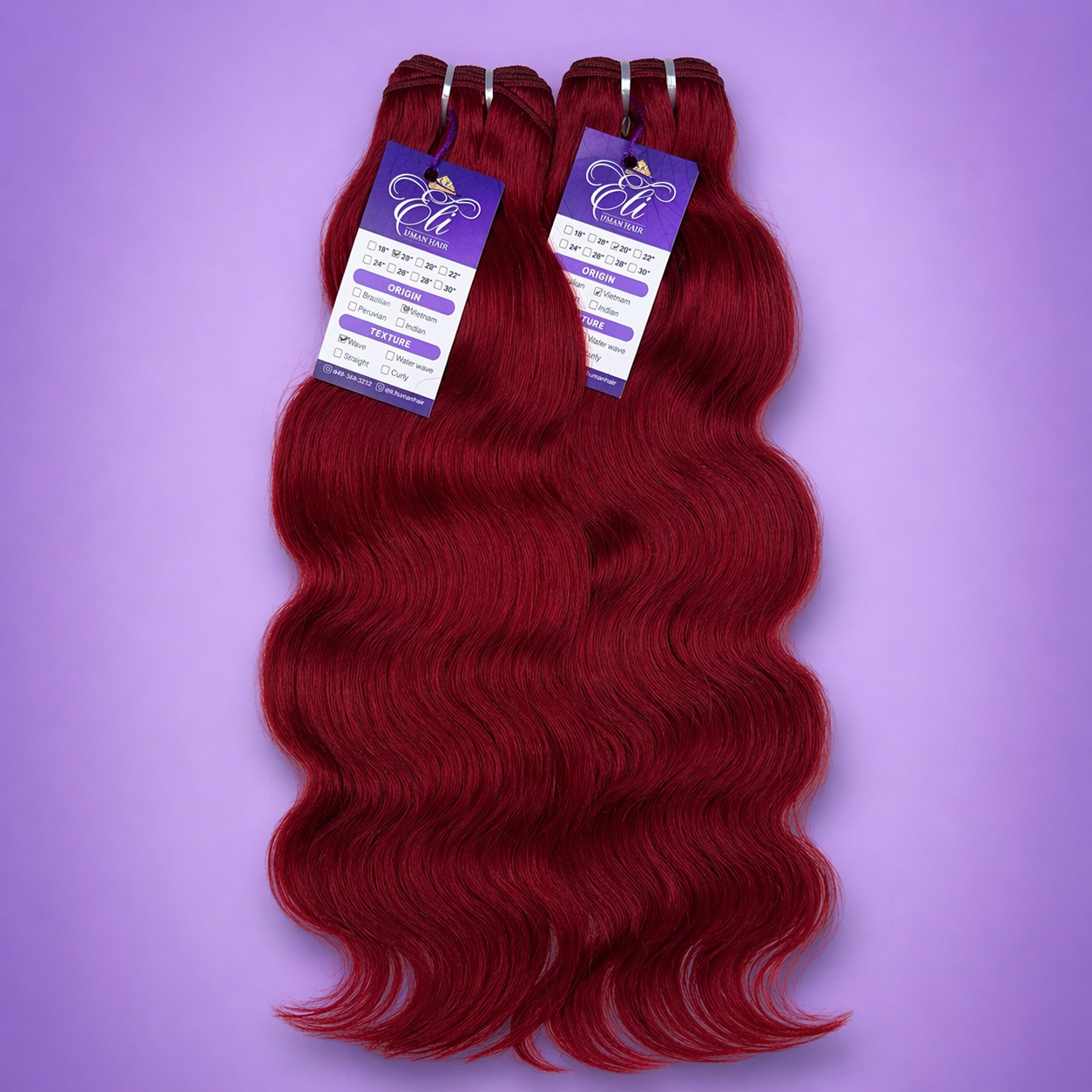 Extensiones Ondulada #RED
